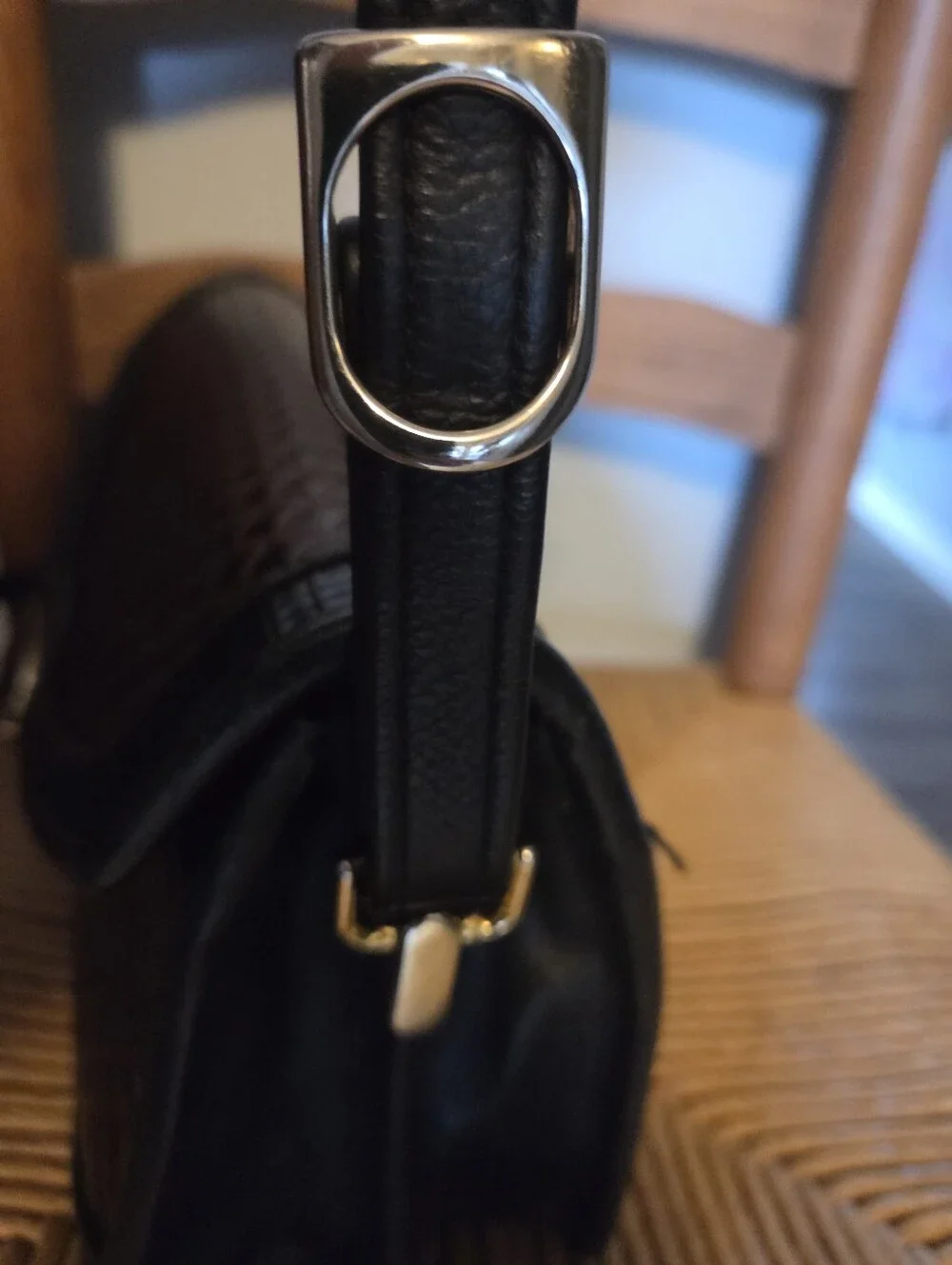 Leather Crossbody Bag Silver And Gold Hardware